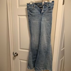 American Eagle Festival Flare Super High Rise Stretch Jeans 6 28W NWT